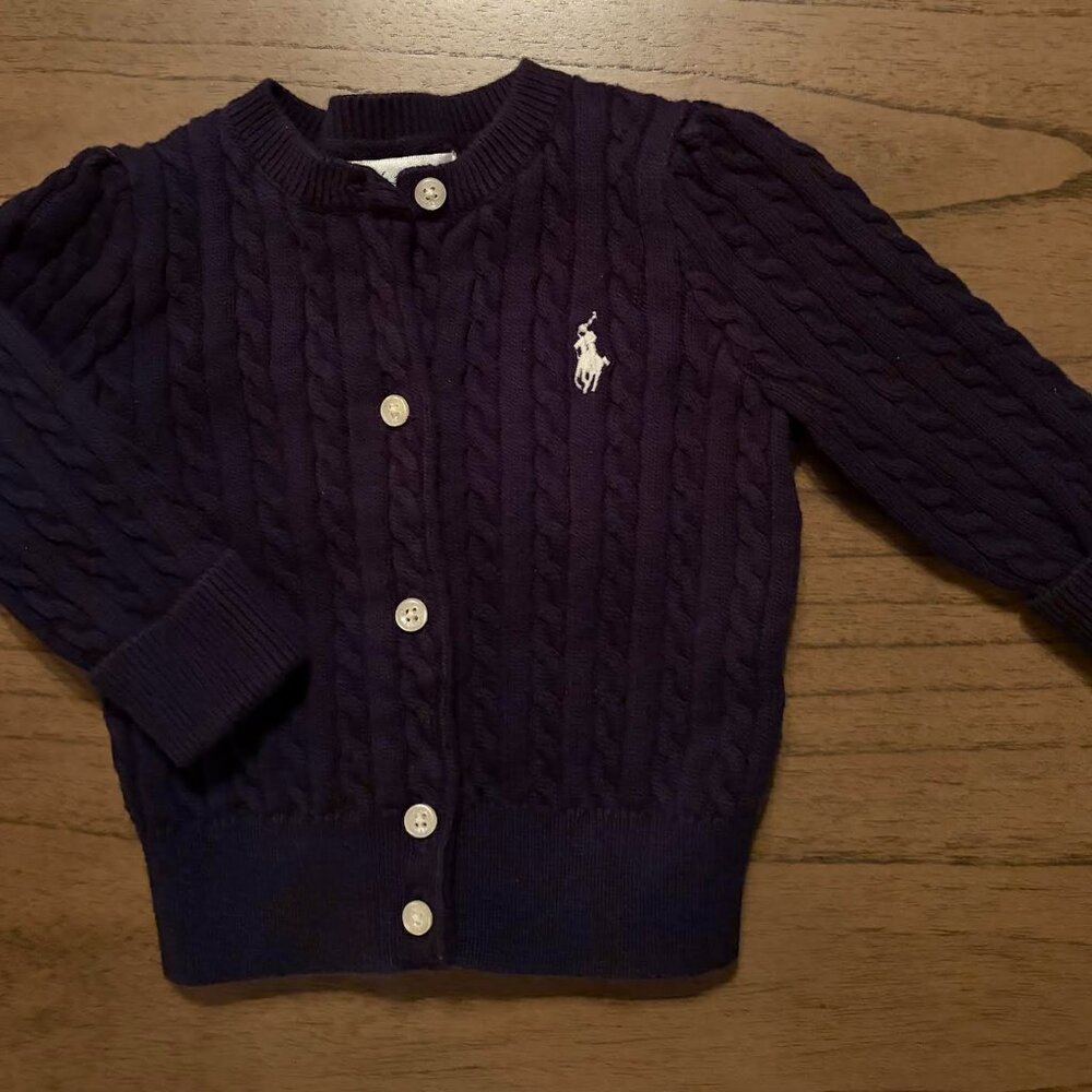 Baby Girl's Mini-Cable Cotton Cardigan 6 Mo
